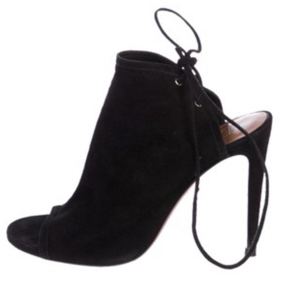 Aquazurra Mayfair 105 BlackSuede Heel - Picture 2 of 7